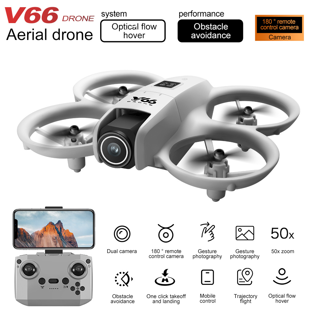 New V66 Mini Drone HD Camera 4 - Drone Camera Wide Angle recension och pris