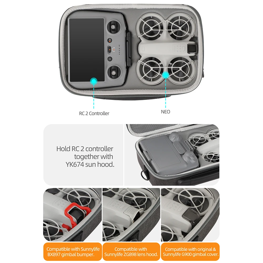 For DJI NEO RC 2 Remote Contro - Drone Camera Case recension och pris