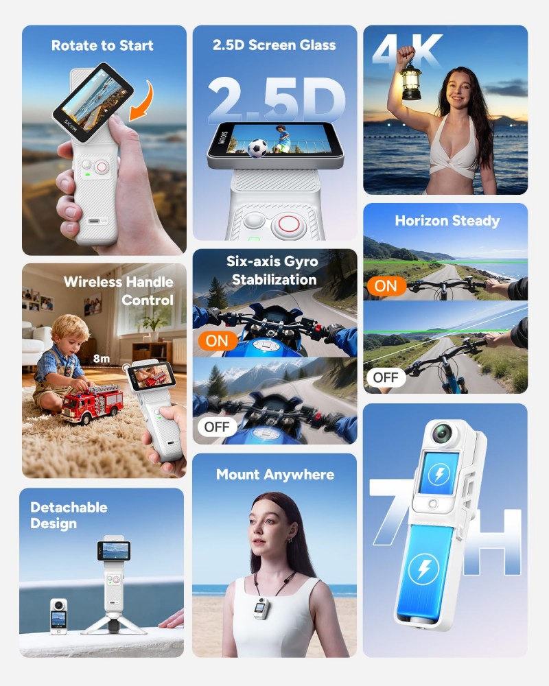SJCAM New White C400 Pocket Ha - Drone Camera Action recension och pris