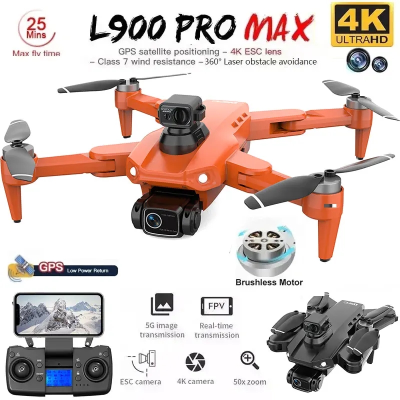 L900 Pro MAX GPS Drone 4K Prof - Drone Camera Wide Angle recension och pris