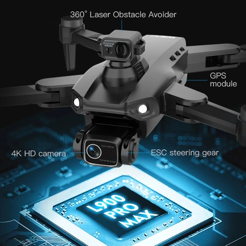 L900 Pro MAX GPS Drone 4K Prof - Drone Camera Wide Angle recension och pris