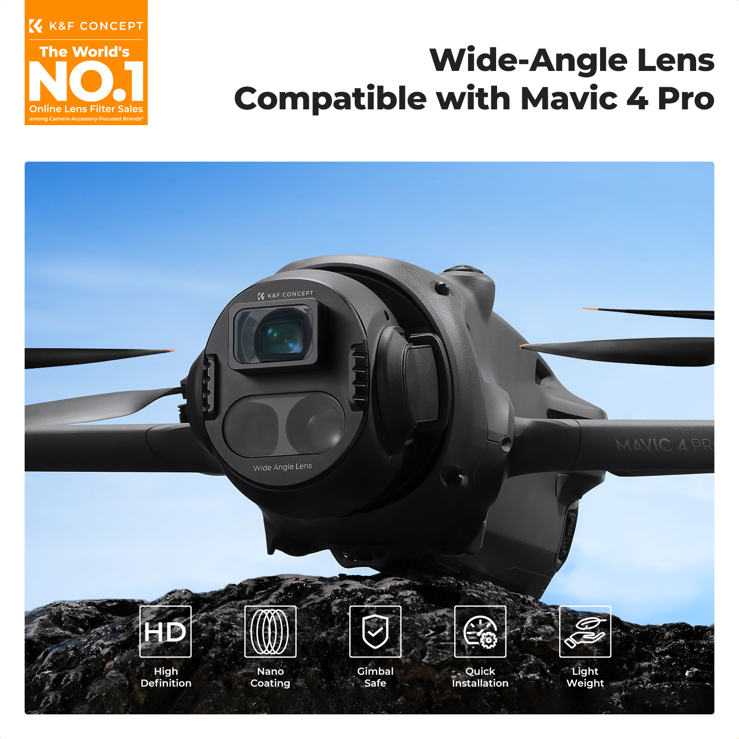 K&F Concept Wide-Angle Lens fo - Drone Camera Wide Angle recension och pris