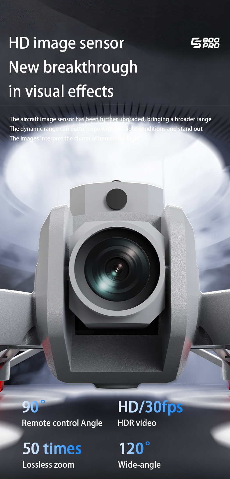 ES800PRO Drones 12.5CM Screen  - Drone Camera Vlog recension och pris