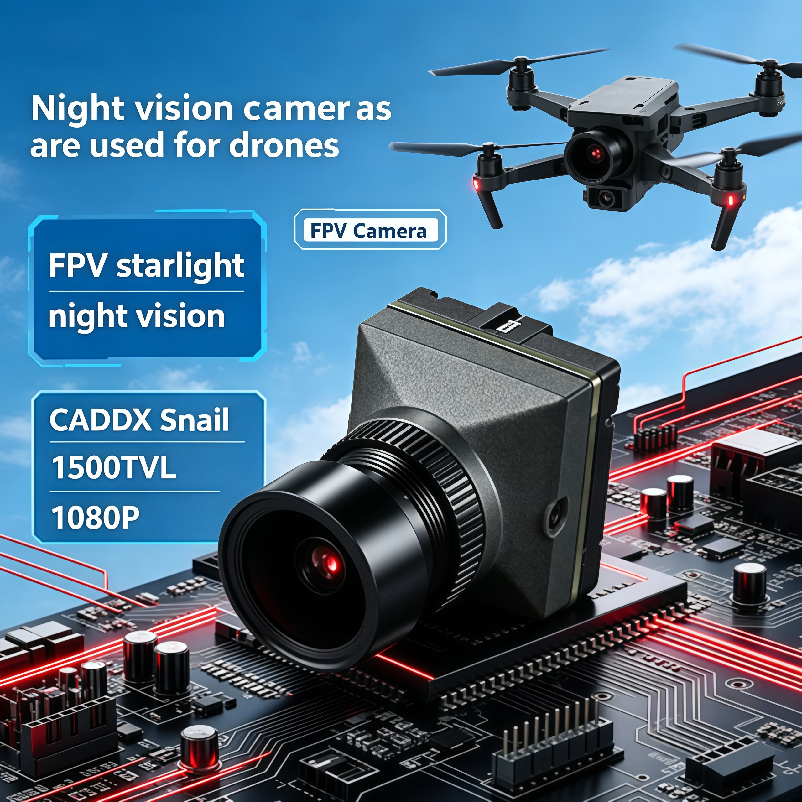 1500TVL HD CADDX Snail FPV Cam - Drone Camera Hd recension och pris