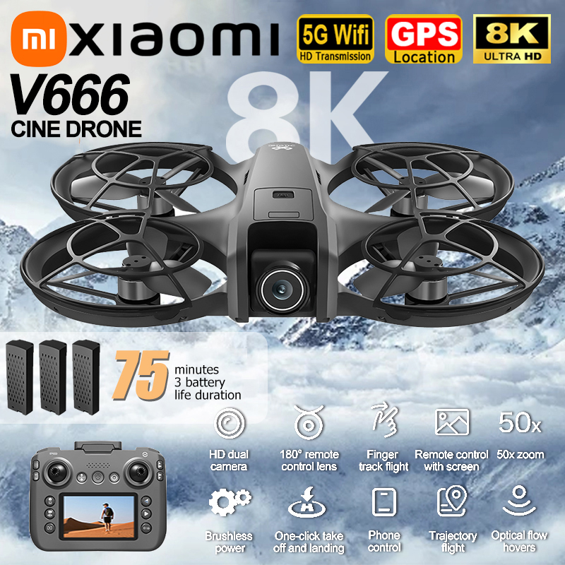 Xiaomi V666 Drone 8K Aerial HD - Drone Camera With Gimbal recension och pris